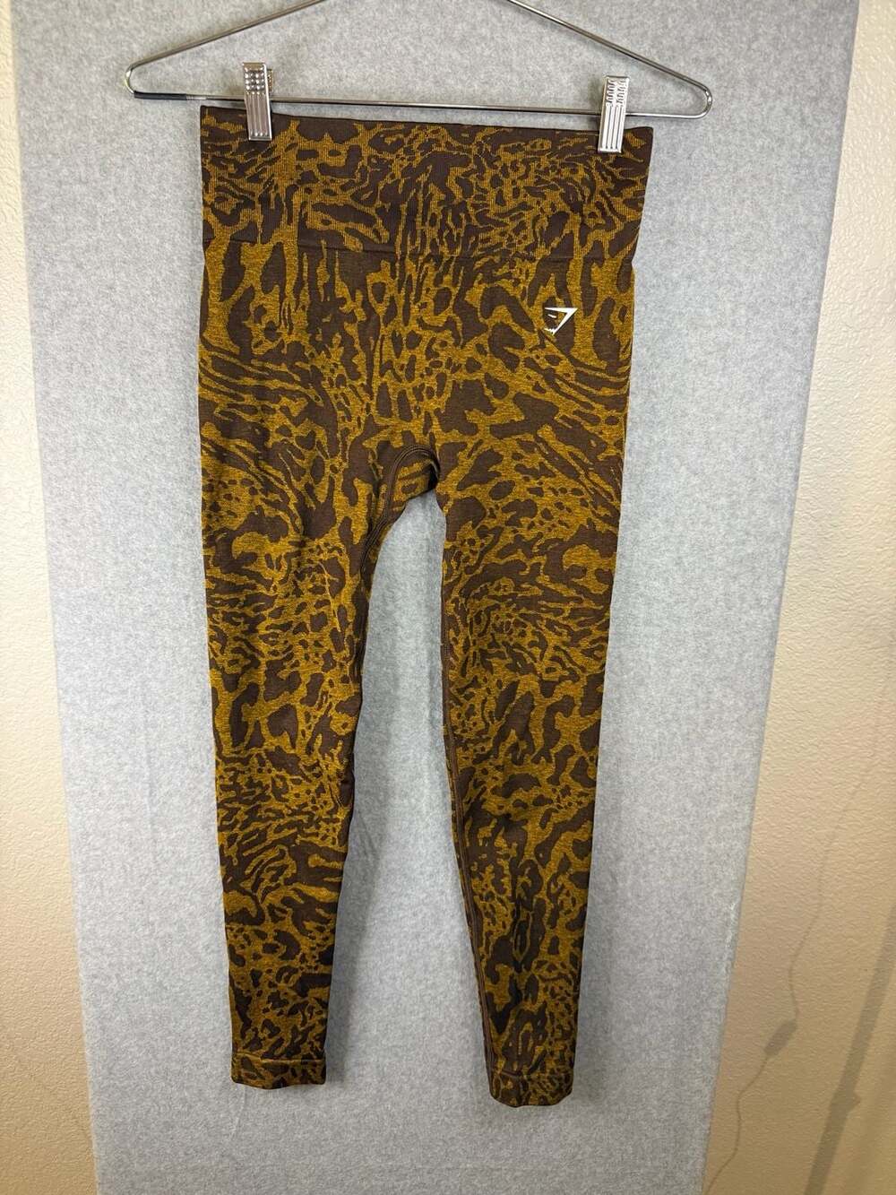 Gymshark Adapt Animal Seamless Leggings Archive Brown/Burnt Yellow